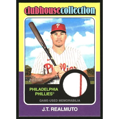 2024 Topps Heritage Clubhouse Collection Relics #CCRJRE J.T. Realmuto