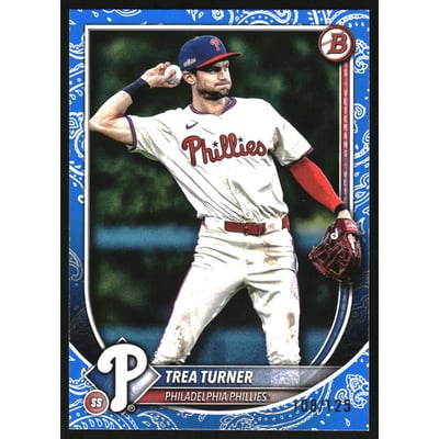 2025 Bowman Blue Pattern #65 Trea Turner
