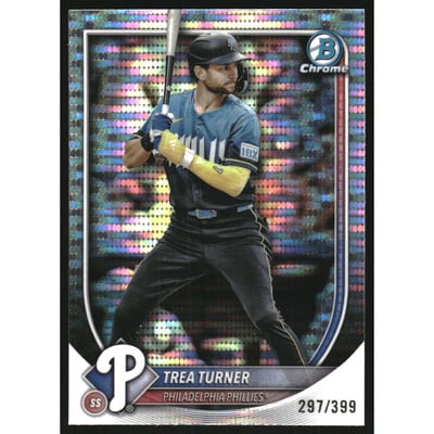 2025 Bowman Chrome Pulsar Refractors #82 Trea Turner