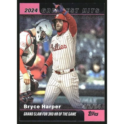 2025 Topps '24 Greatest Hits Pink Foil #GH3 Bryce Harper