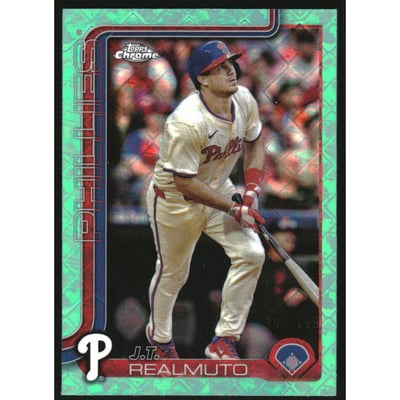 2025 Topps Chrome Logofractor Aqua Refractors #2 J.T. Realmuto