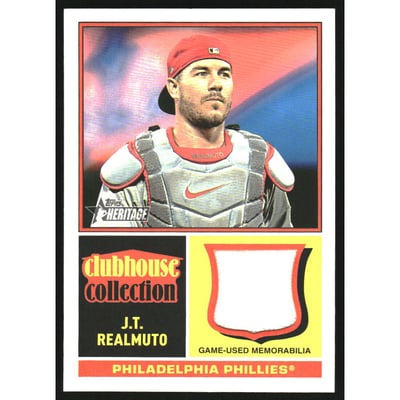 2025 Topps Heritage Clubhouse Collection Relics #CCRJRE J.T. Realmuto