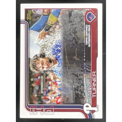 2025 Topps Update Real One Golden Mirror Autographs #450 Trea Turner Auto