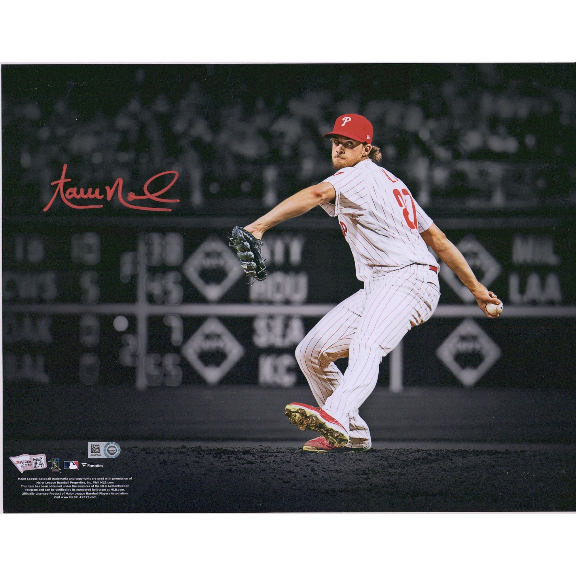 Aaron Nola Philadelphia Phillies Autographed 11" x 14" Spotlight Photograph