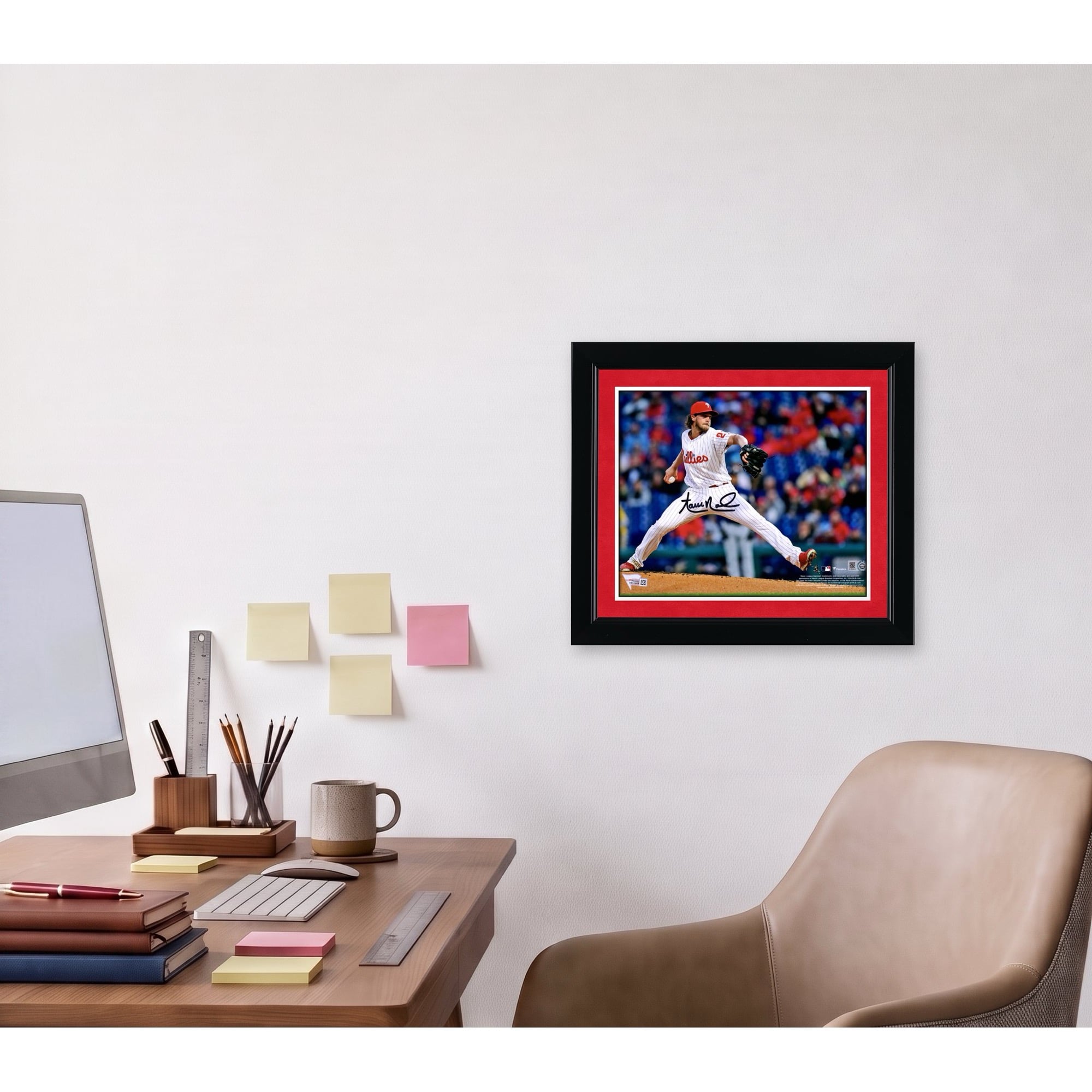 Aaron Nola Philadelphia Phillies Autographed 8" x 10" Leg Up Photograph