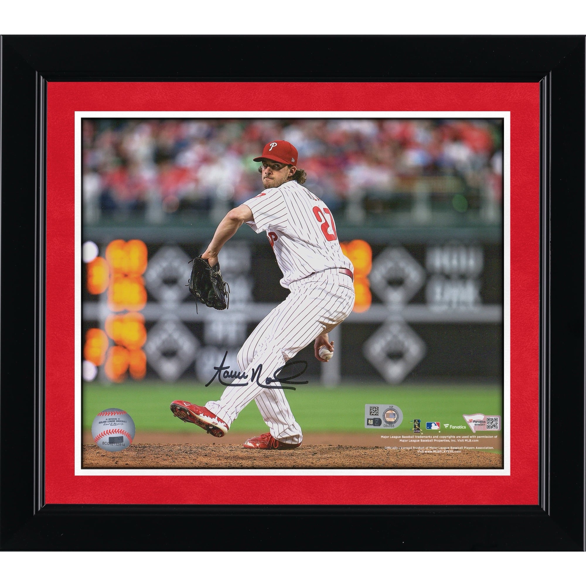 Aaron Nola Philadelphia Phillies Autographed 8" x 10" Pitching Photograph