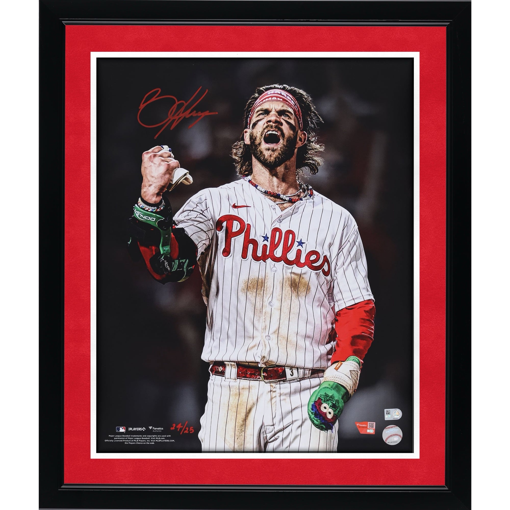 Bryce Harper Philadelphia Phillies Autographed 16" x 20" Unleashed Photograph - Limited Edition of 25