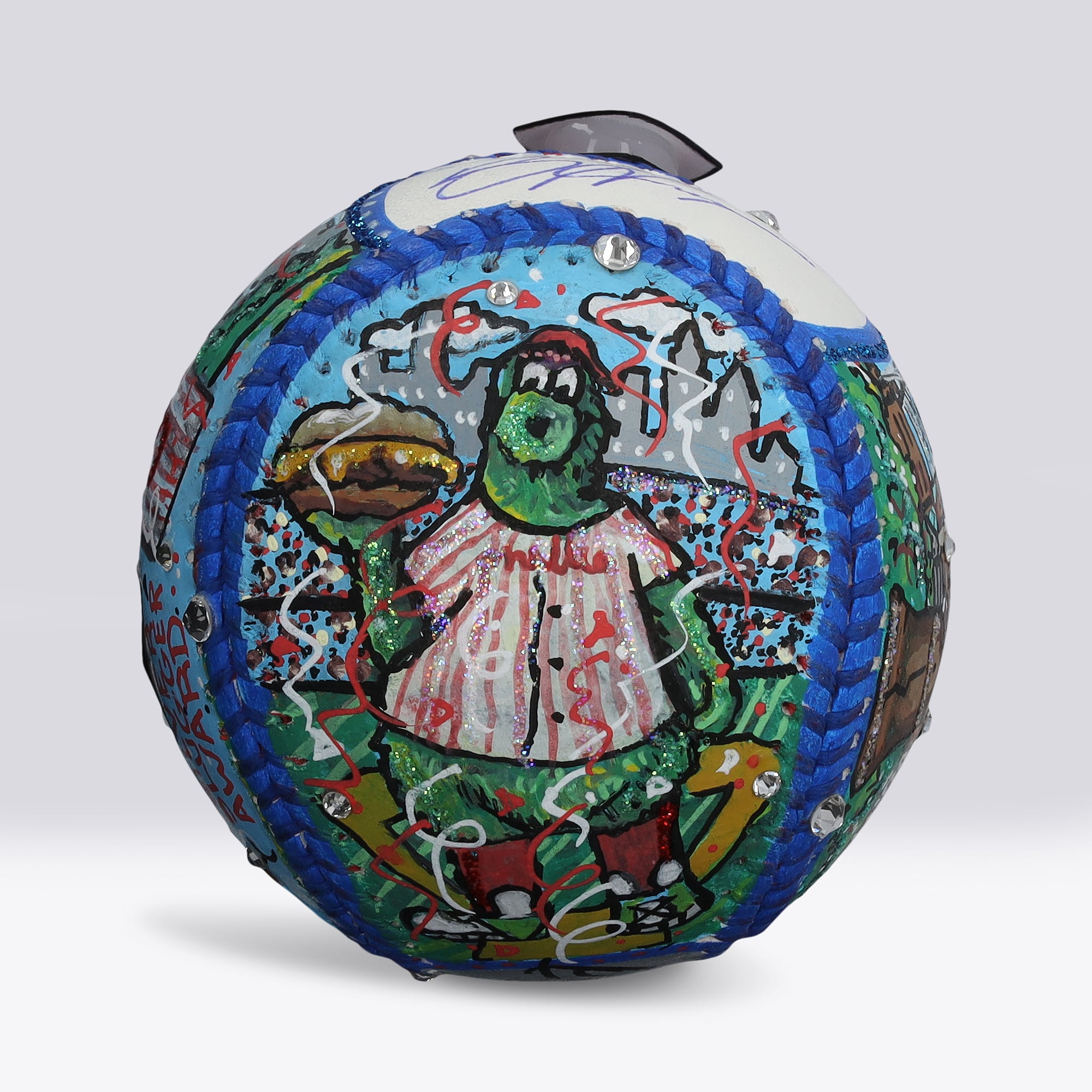 Bryce Harper Philadelphia Phillies Autographed Baseball - Art by Charles Fazzino - NF70446072