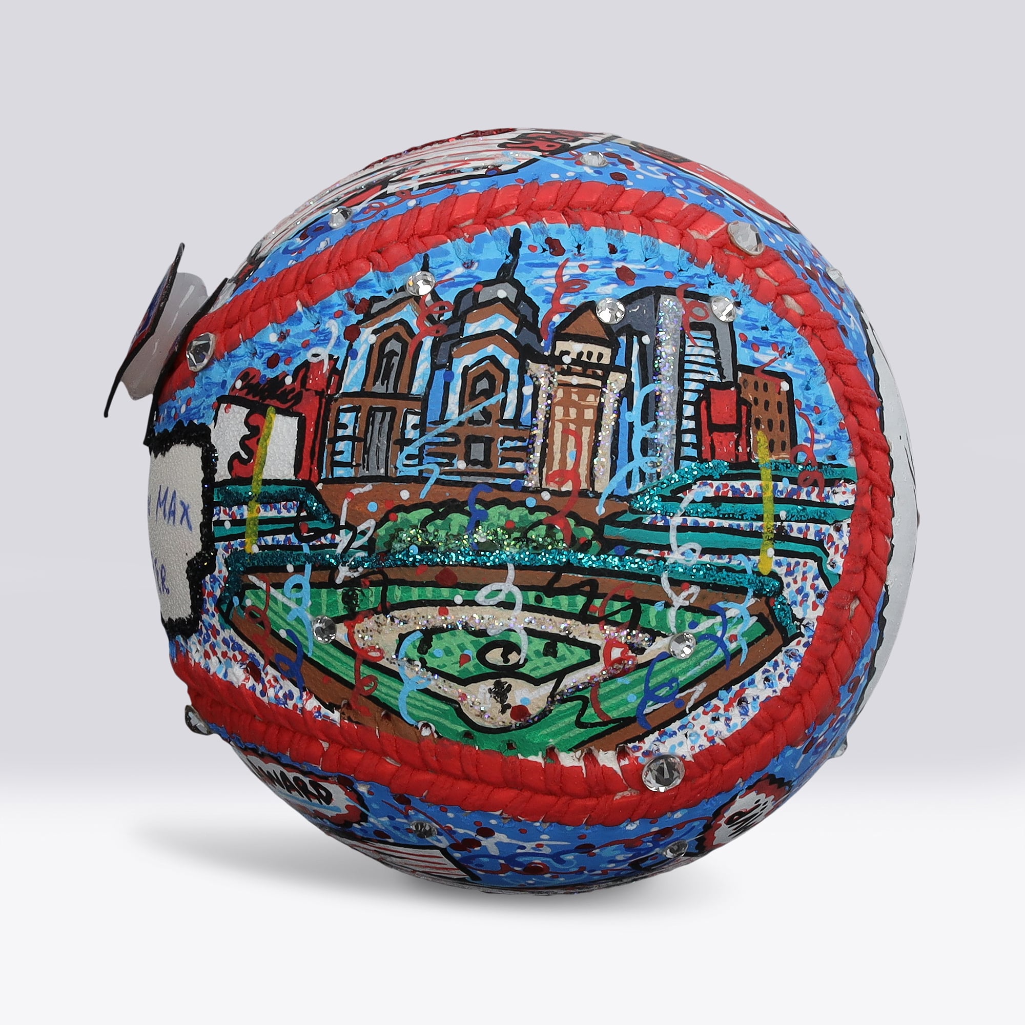 Bryce Harper Philadelphia Phillies Autographed Baseball with Full Name Signature - Art by Charles Fazzino - NF70446073