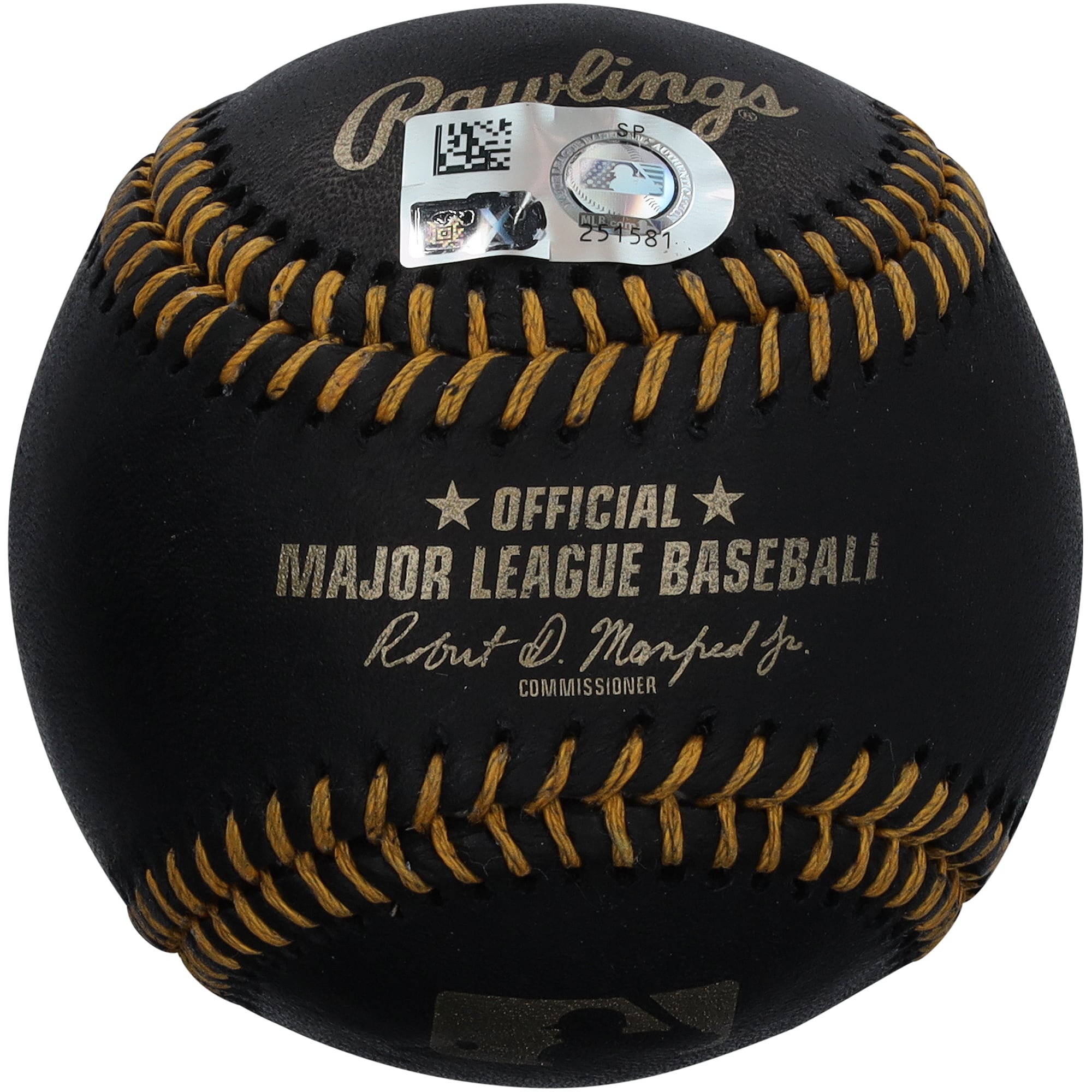 Balle de baseball en cuir noir autographiée par Bryce Harper des Phillies de Philadelphie