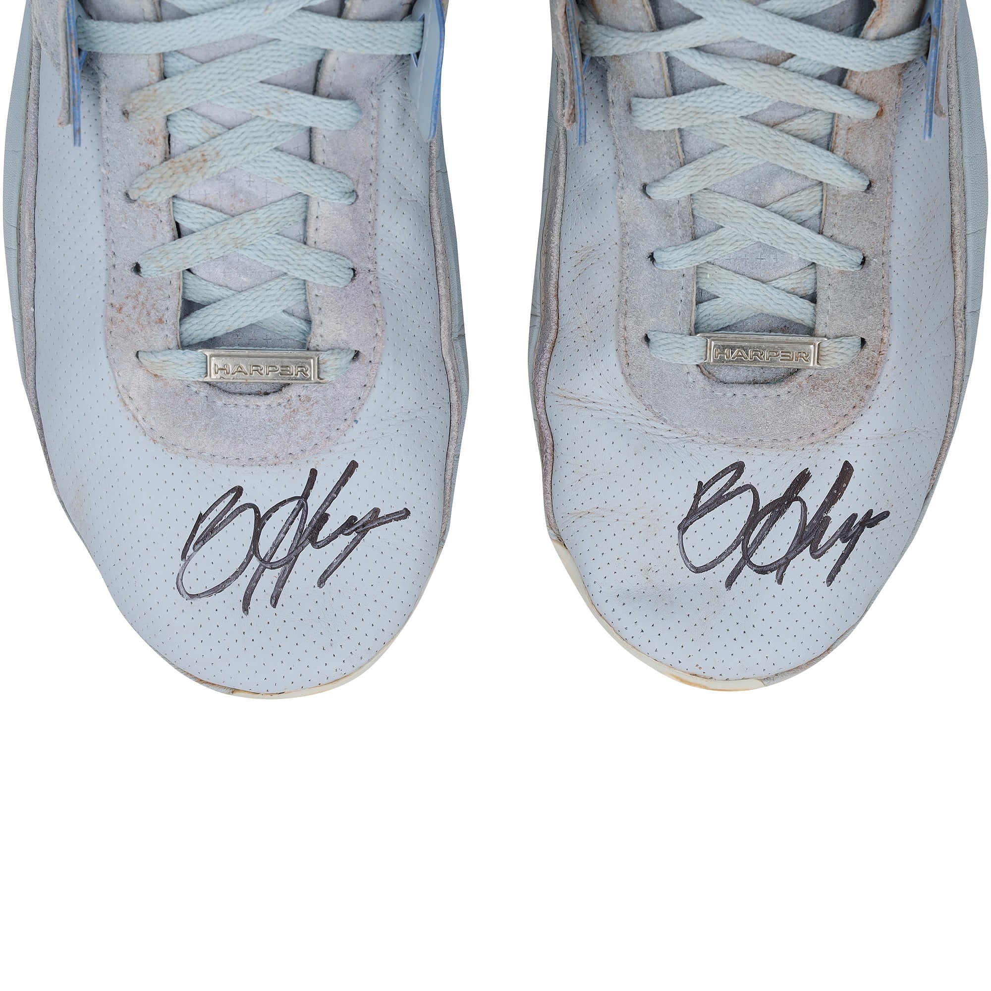 Bryce Harper Philadelphia Phillies Autographed Game-Used Blue Under Armour Cleats from the 2026 MLB Season