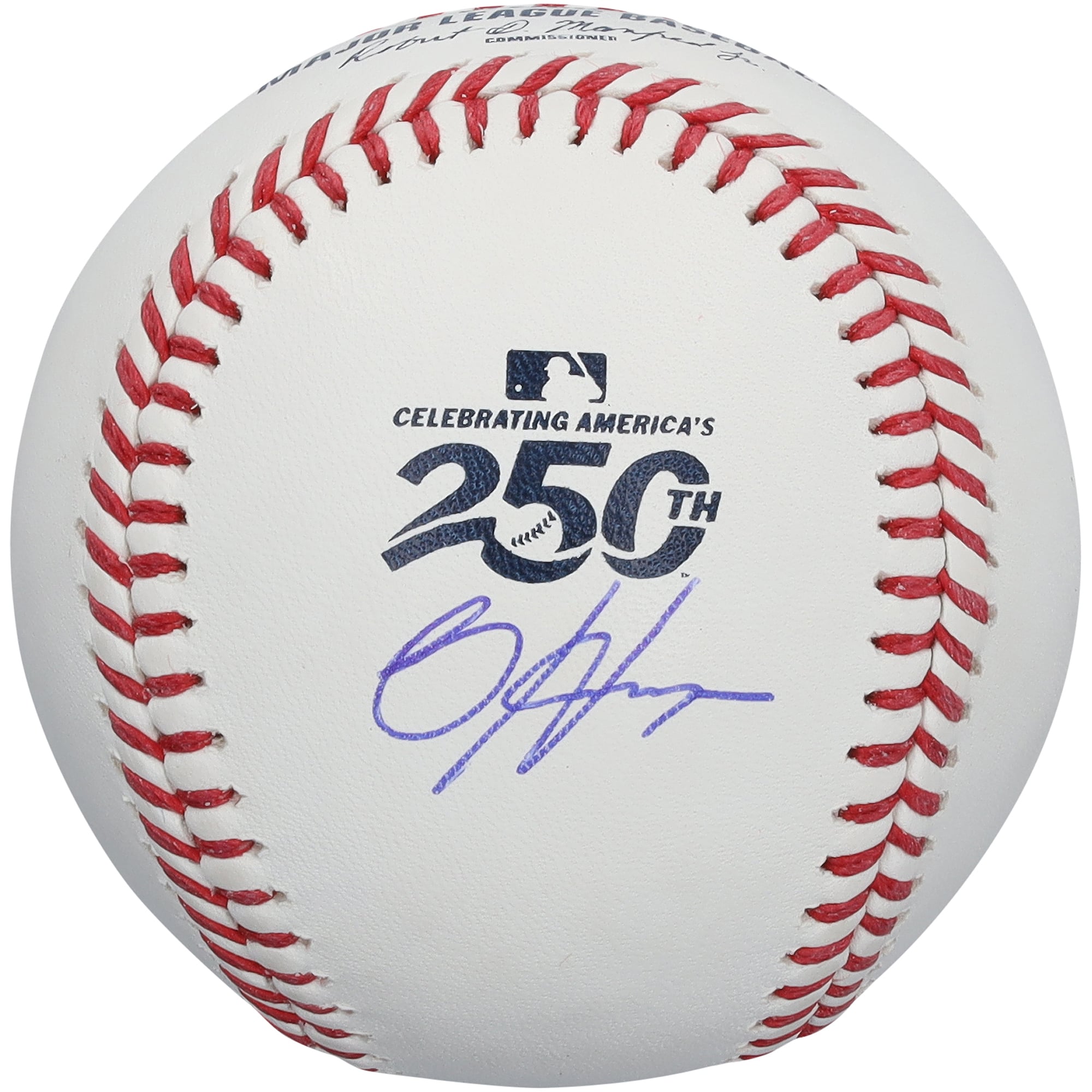 Balle de baseball autographiée par Bryce Harper des Phillies de Philadelphie, logo USA 250e anniversaire