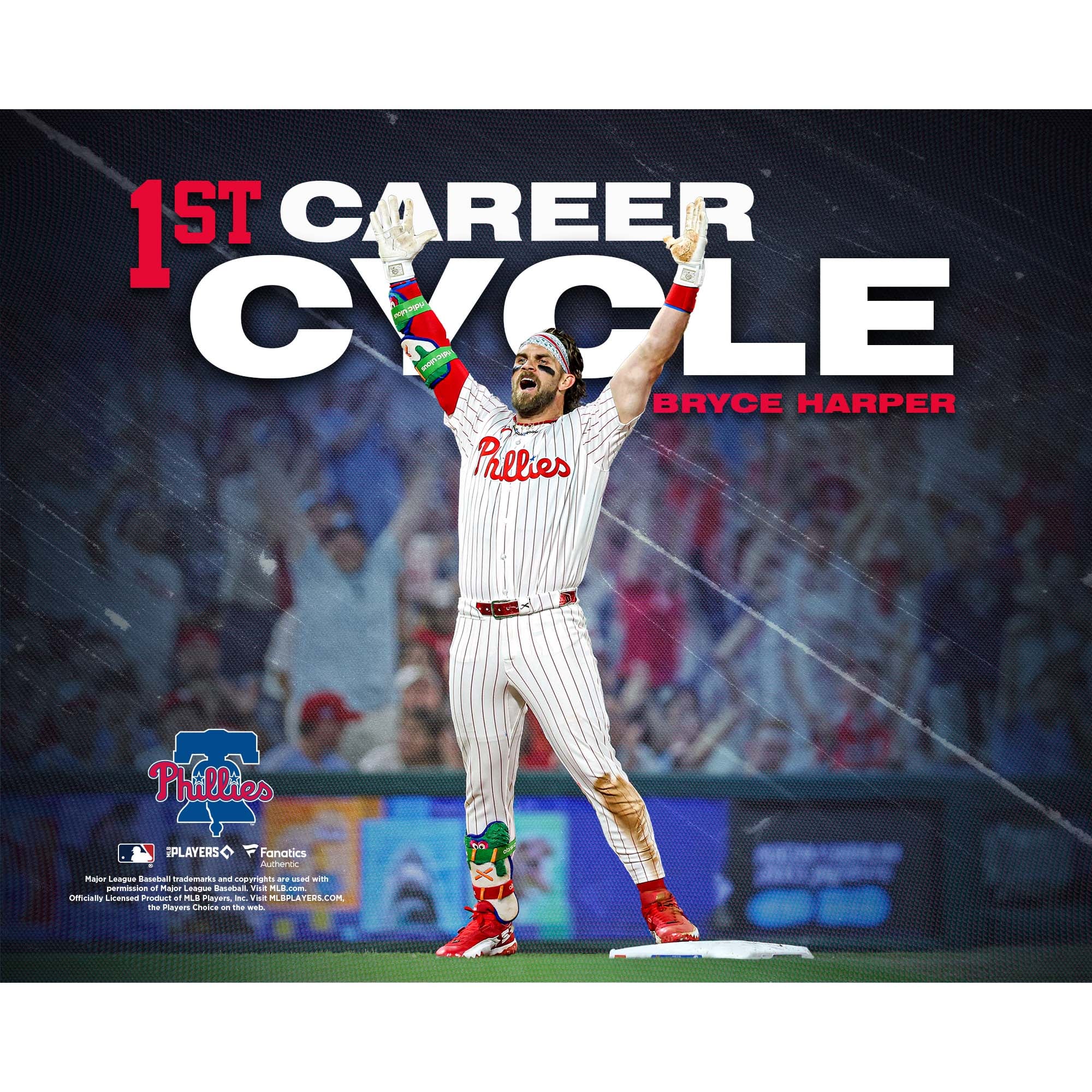 Bryce Harper Philadelphia Phillies Unsigned First Career Cycle Stylized Photograph