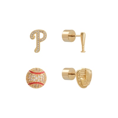 Philadelphia Phillies by Jill Martin Glam Day 4-Pack Post Back Earrings Set