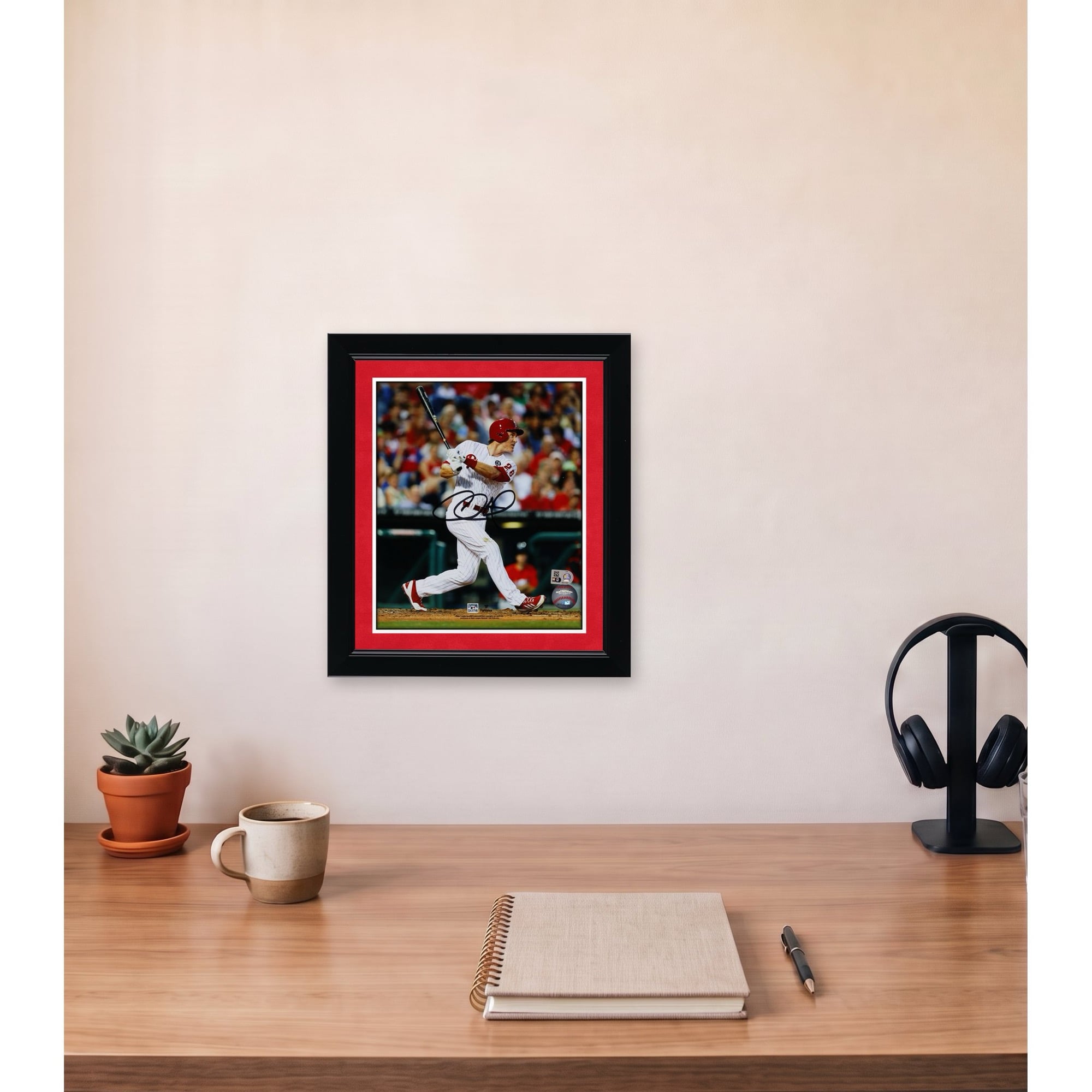 Photographie autographiée de Chase Utley des Philadelphia Phillies, 8" x 10"