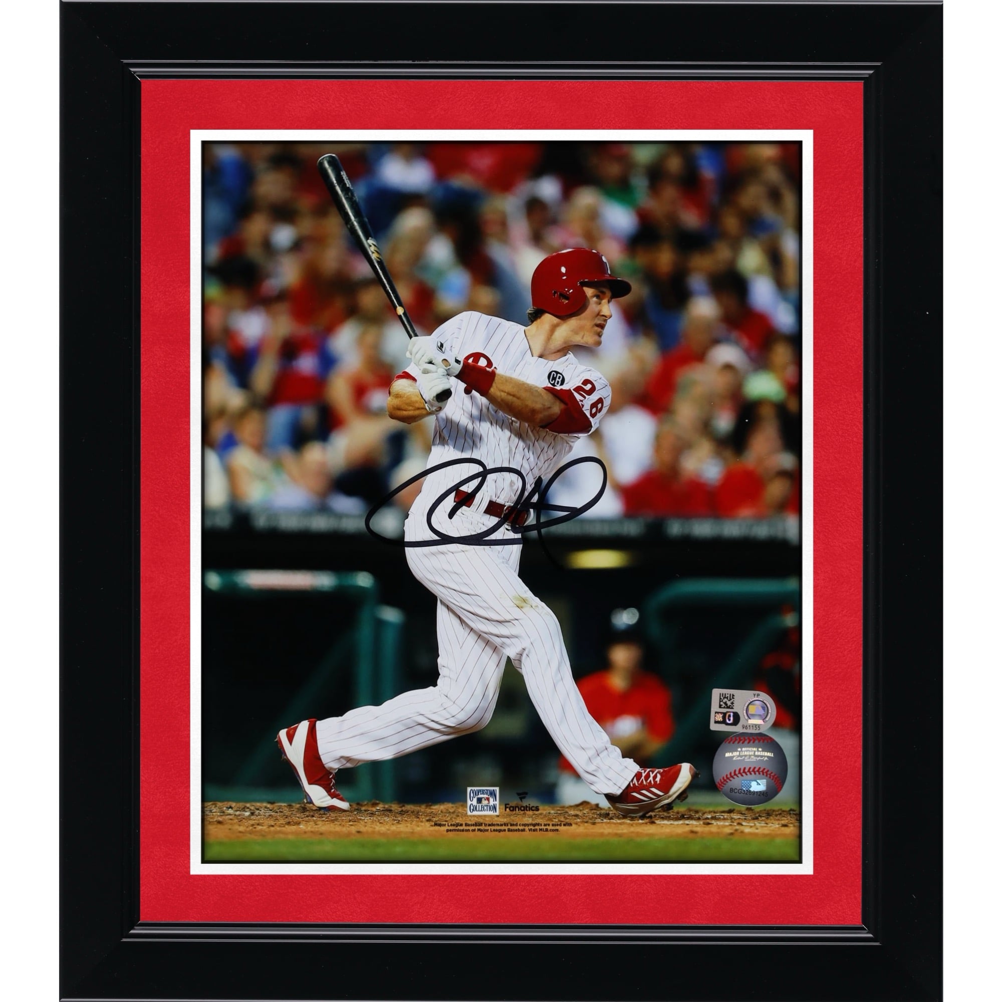 Photographie autographiée de Chase Utley des Philadelphia Phillies, 8" x 10"