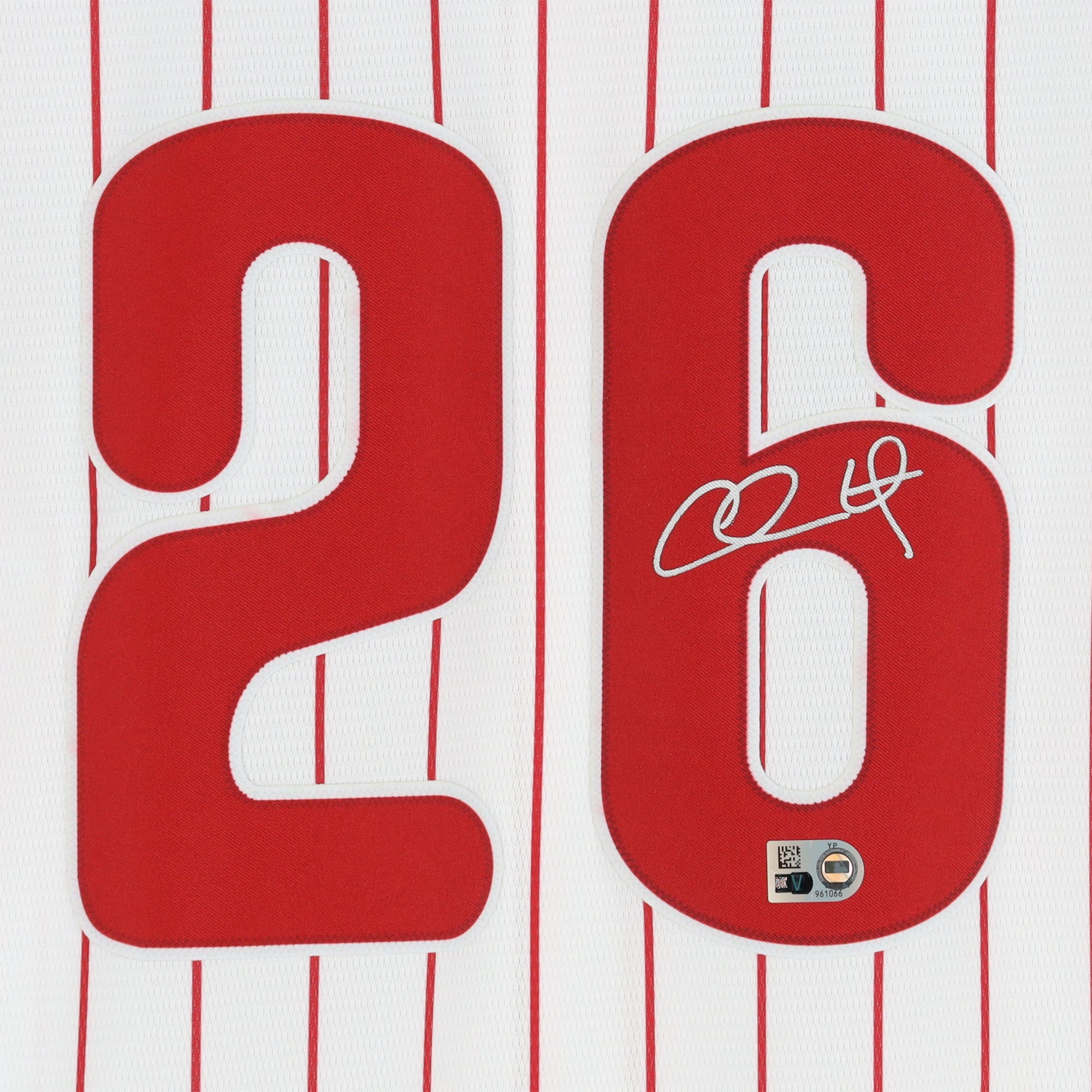 Chase Utley Philadelphia Phillies Autographed White Nike Replica Jersey