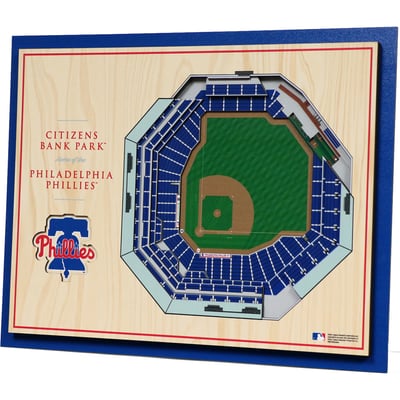 Philadelphia Phillies Fanpoint 17'' x 13'' 5-Layer 3D StadiumView Wall Art