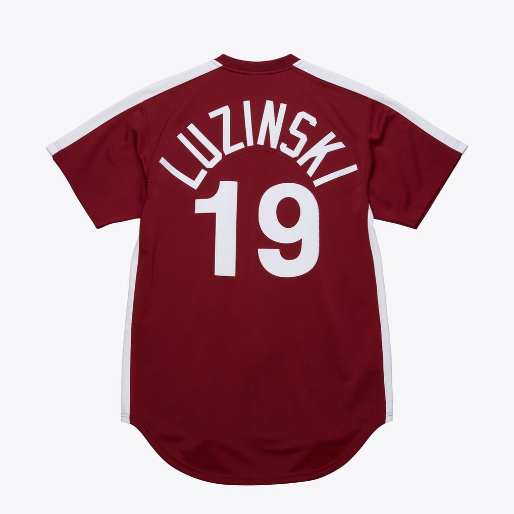 GREG LUZINSKI Philadelphia Phillies 1980 Majestic Cooperstown Throwback GREG LUZINSKI Philadelphia Phillies 1980 Majestic Cooperstown Throwback
