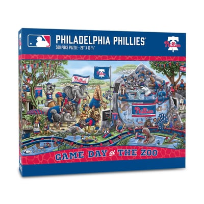 Philadelphia Phillies IDNA 10.5" x 28" Game Day at the Zoo 500-Piece Puzzle