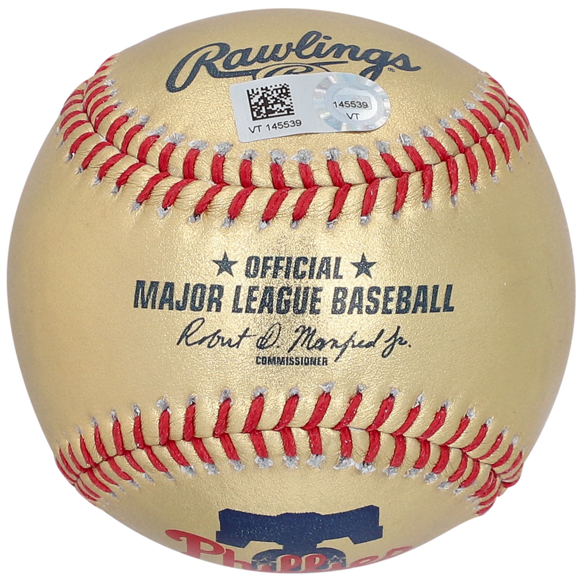 J.T. Realmuto Philadelphia Phillies Autographed Gold Leather Baseball