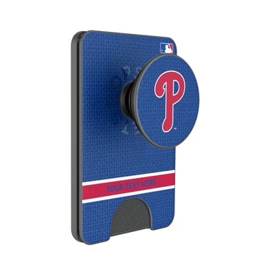 Philadelphia Phillies Keyscaper Personalized Solid PopSockets Magnetic Wallet