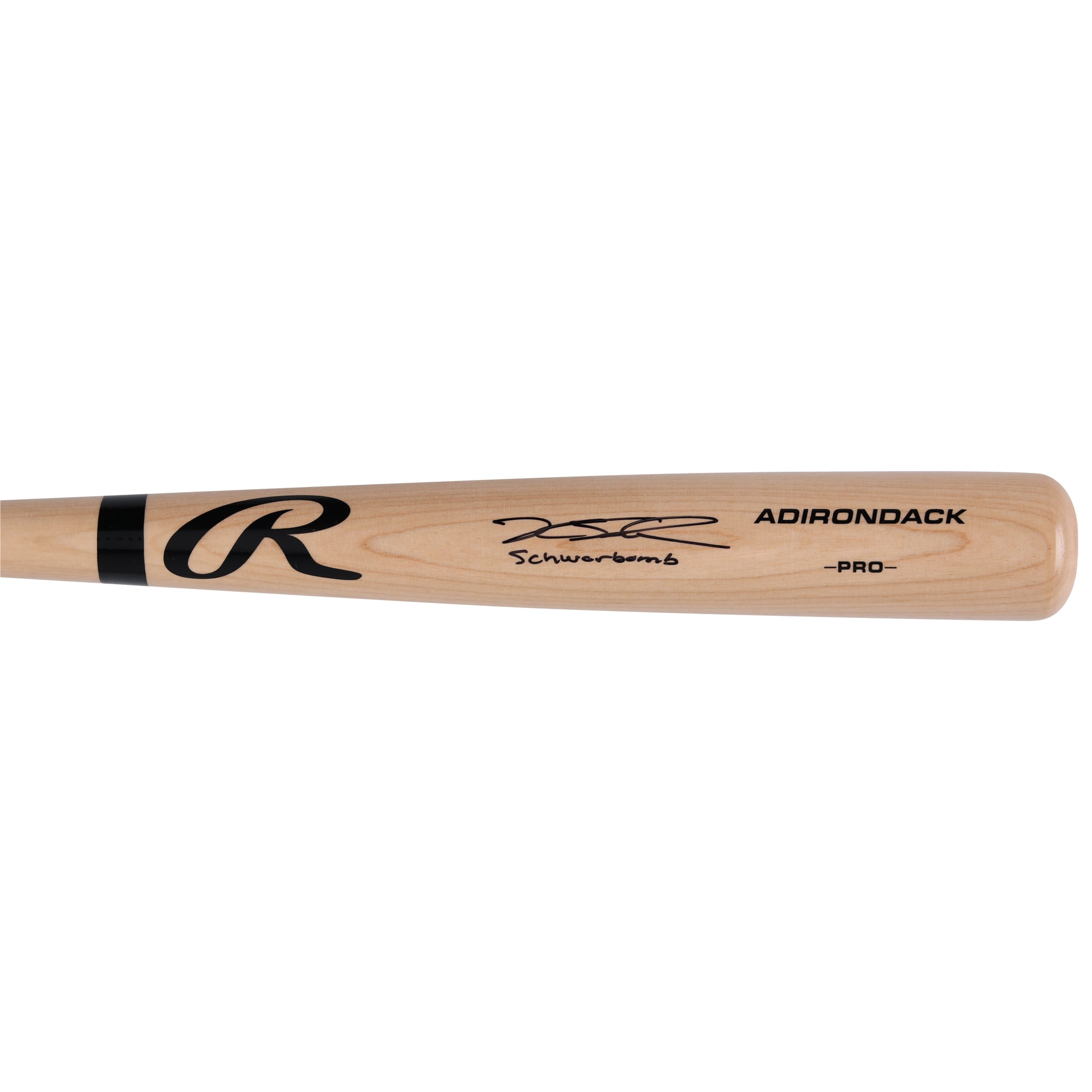 Kyle Schwarber Philadelphia Phillies Autographed Blonde Rawlings Pro Bat with "Schwarbomb" Inscription