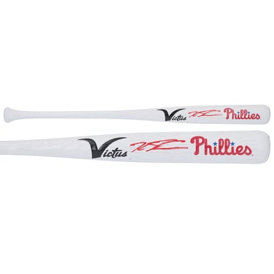 Kyle Schwarber Philadelphia Phillies Autographed Fanatics Authentic Victus Team ID Mini Bat