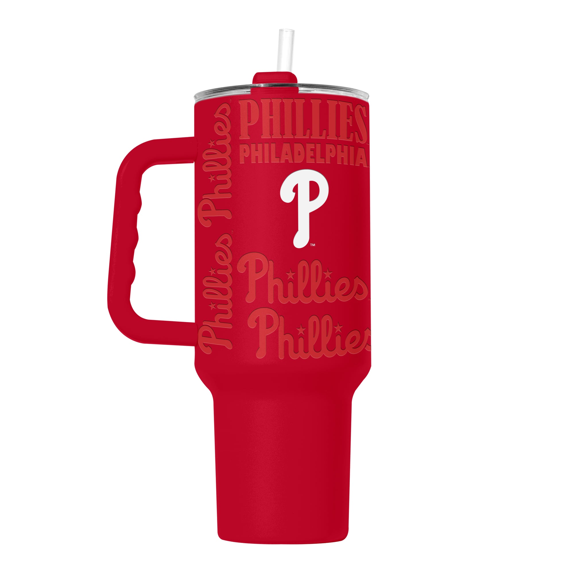 Gobelet isotherme Logo Brands Philadelphia Phillies Replay de 1,2 L (40 oz) avec revêtement en poudre