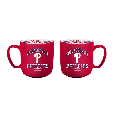 Philadelphia Phillies Logo Brands Two-Piece 15oz. Stripe Mug Set