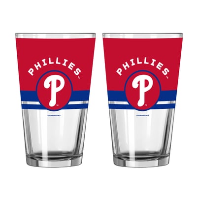Philadelphia Phillies Logo Brands Two-Piece 16oz. Horizon Pint Glass Set