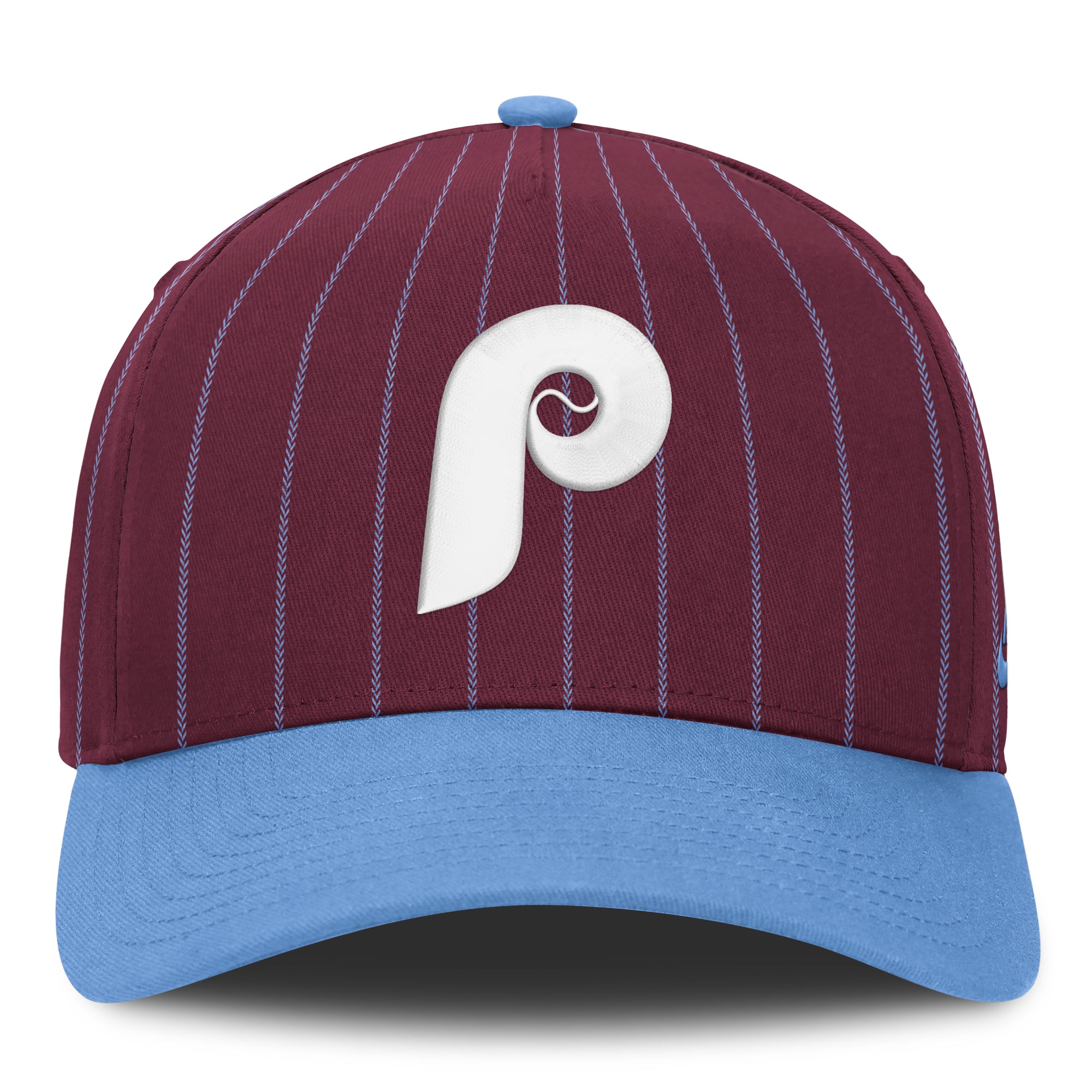 Casquette ajustable Nike pour homme, bordeaux/bleu clair, Philadelphia Phillies Cooperstown Rise A-Frame