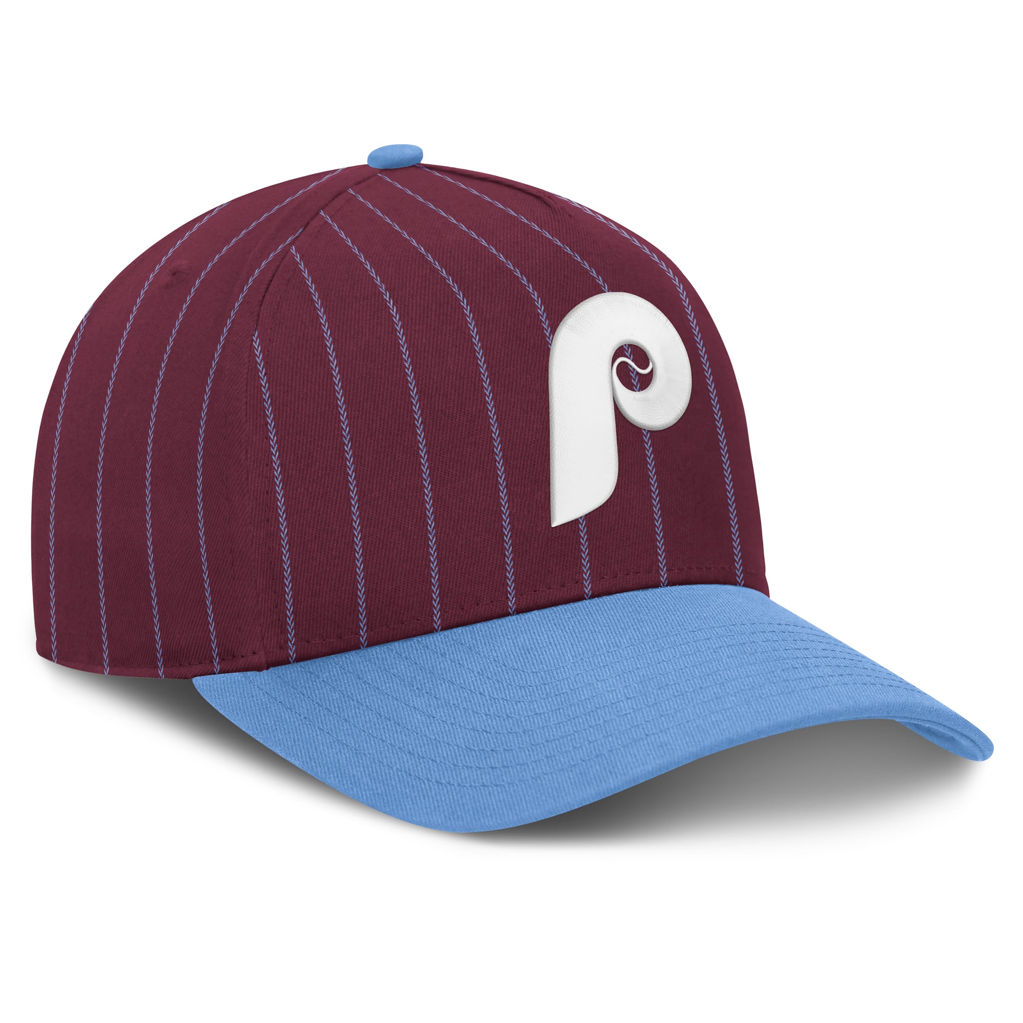 Casquette ajustable Nike pour homme, bordeaux/bleu clair, Philadelphia Phillies Cooperstown Rise A-Frame