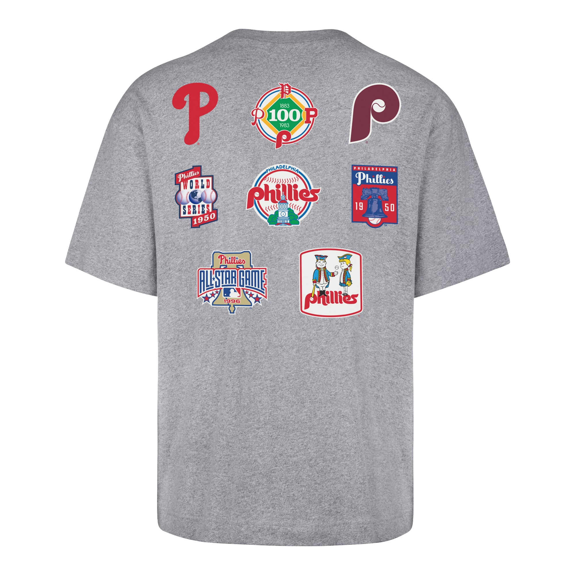 T-shirt homme '47 Gray Philadelphia Phillies History Lock Foundation