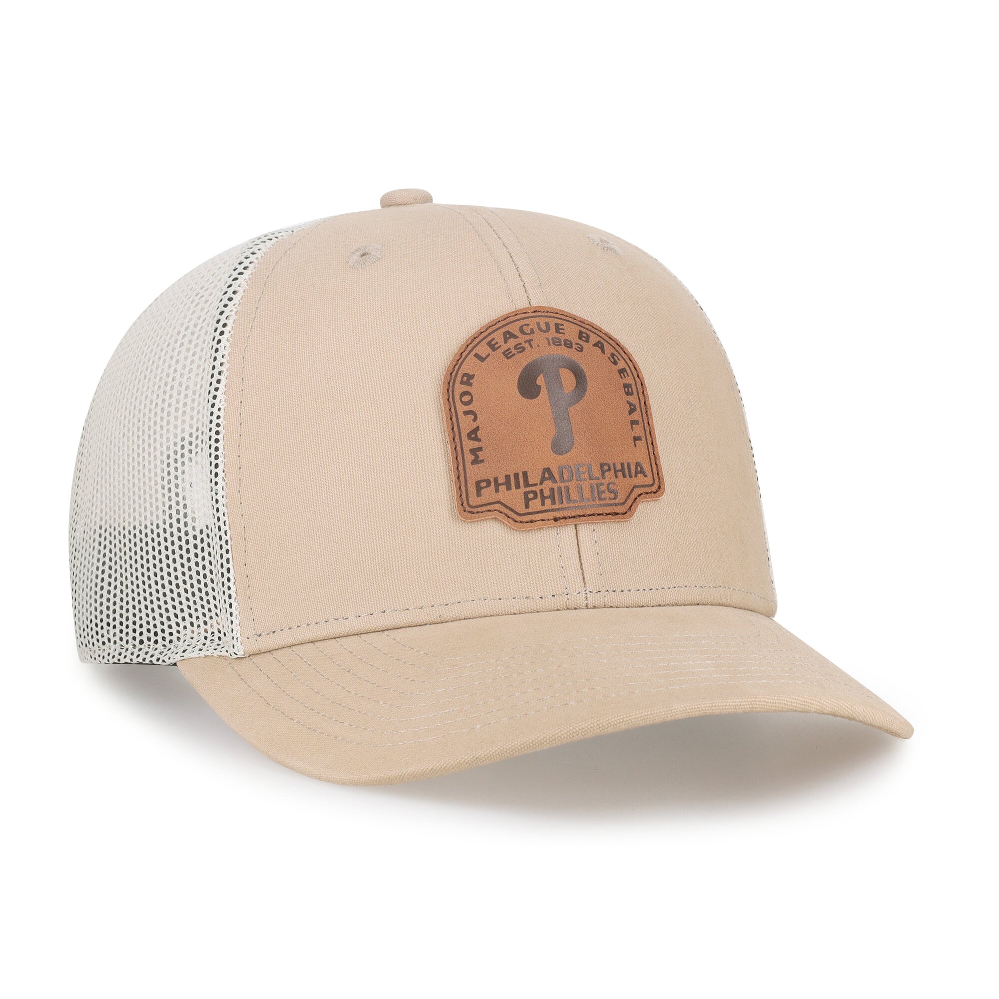 Casquette trucker snapback kaki Philadelphia Phillies « 47 » pour homme