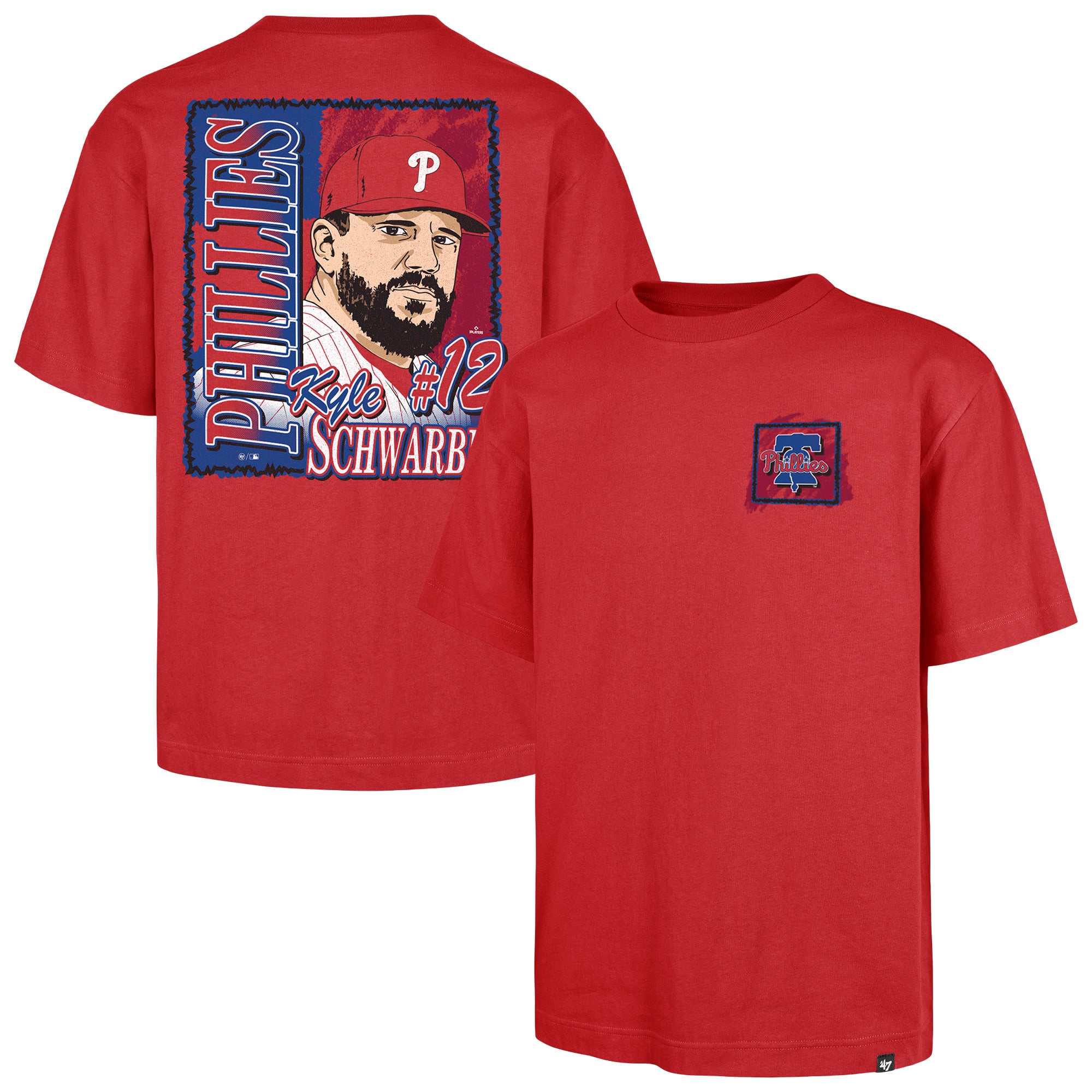 T-shirt homme '47 Kyle Schwarber rouge Philadelphia Phillies Profile Foundation