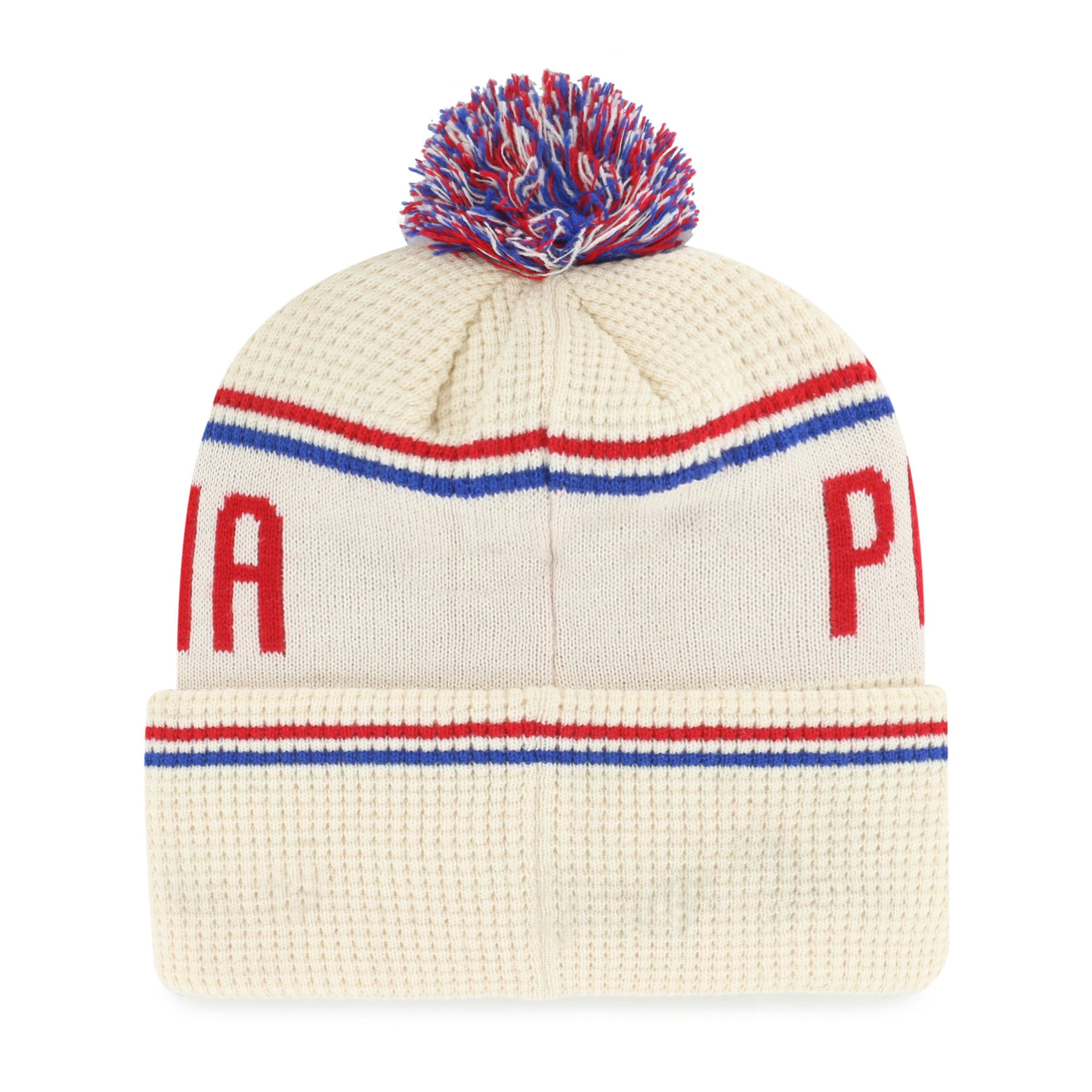 Bonnet à revers en maille naturelle Philadelphia Phillies '47 avec pompon