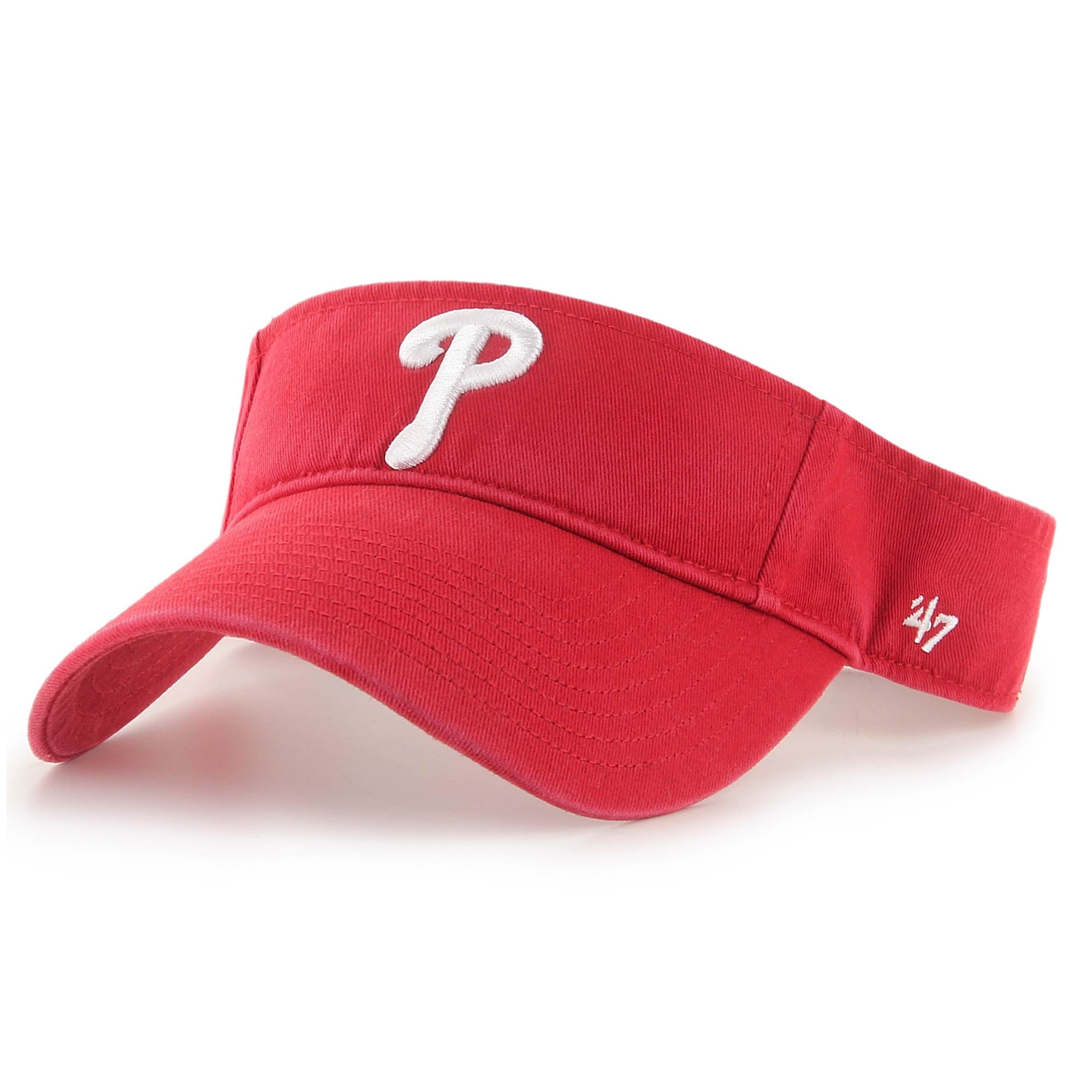 Visière ajustable rouge Philadelphia Phillies « Clean Up » pour homme, modèle 47