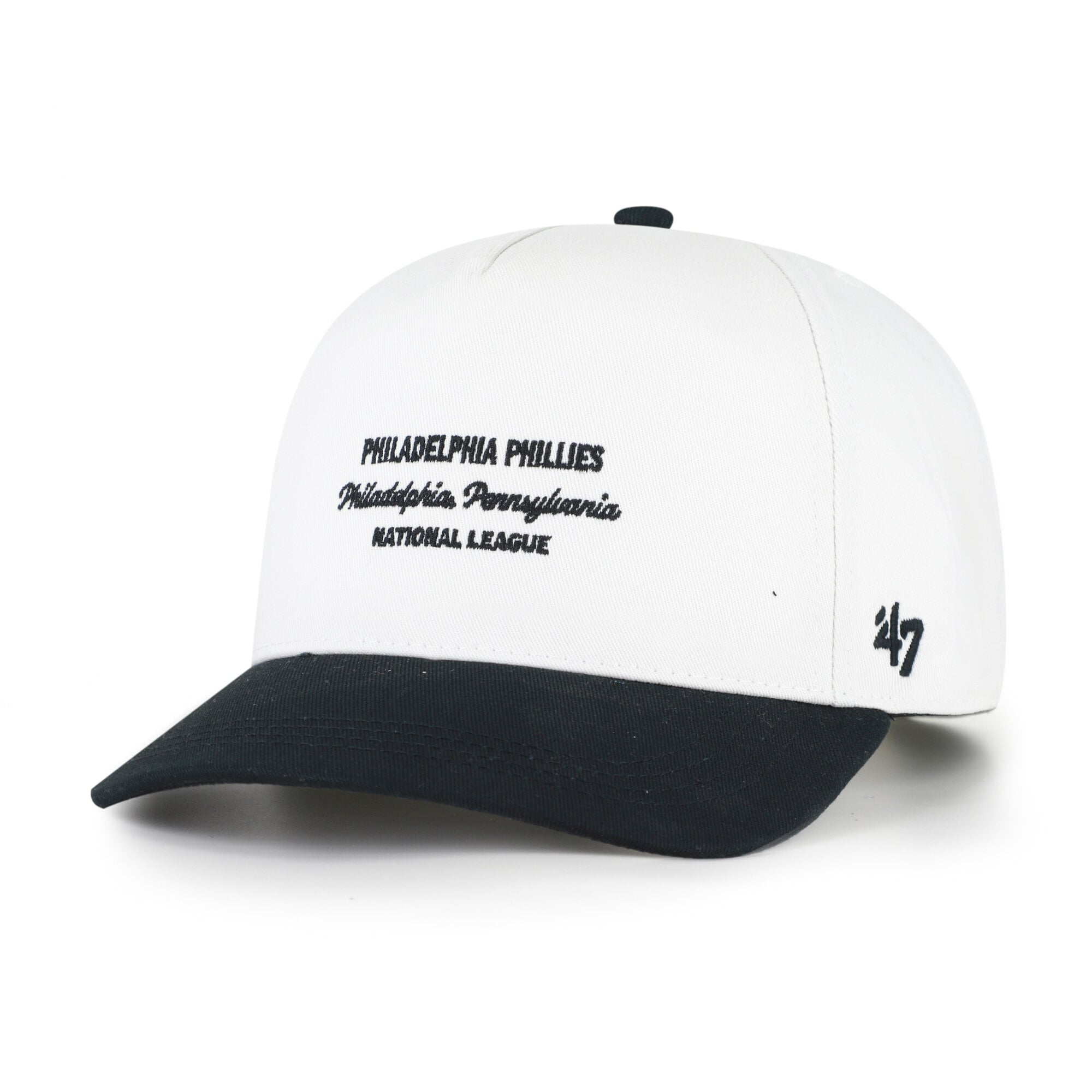 Men's '47 White/Black Philadelphia Phillies Contemporary Two-Tone Hitch Adjustable Hat