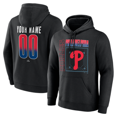 Philadelphia Phillies Home Field Pop Personalized Name & Number Hoodie - Black