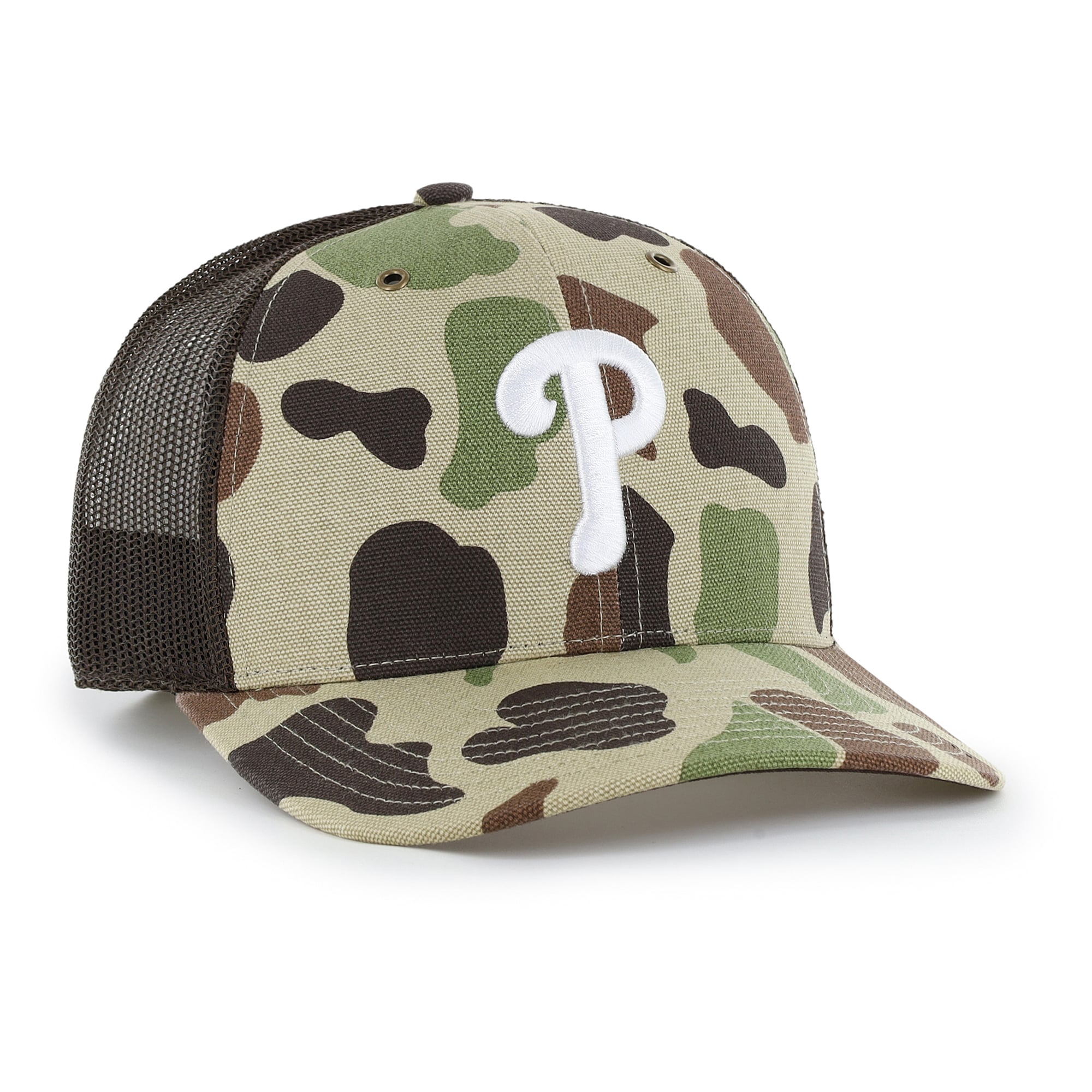 Casquette trucker ajustable Carhartt x '47 Camo Philadelphia Phillies Duck pour homme