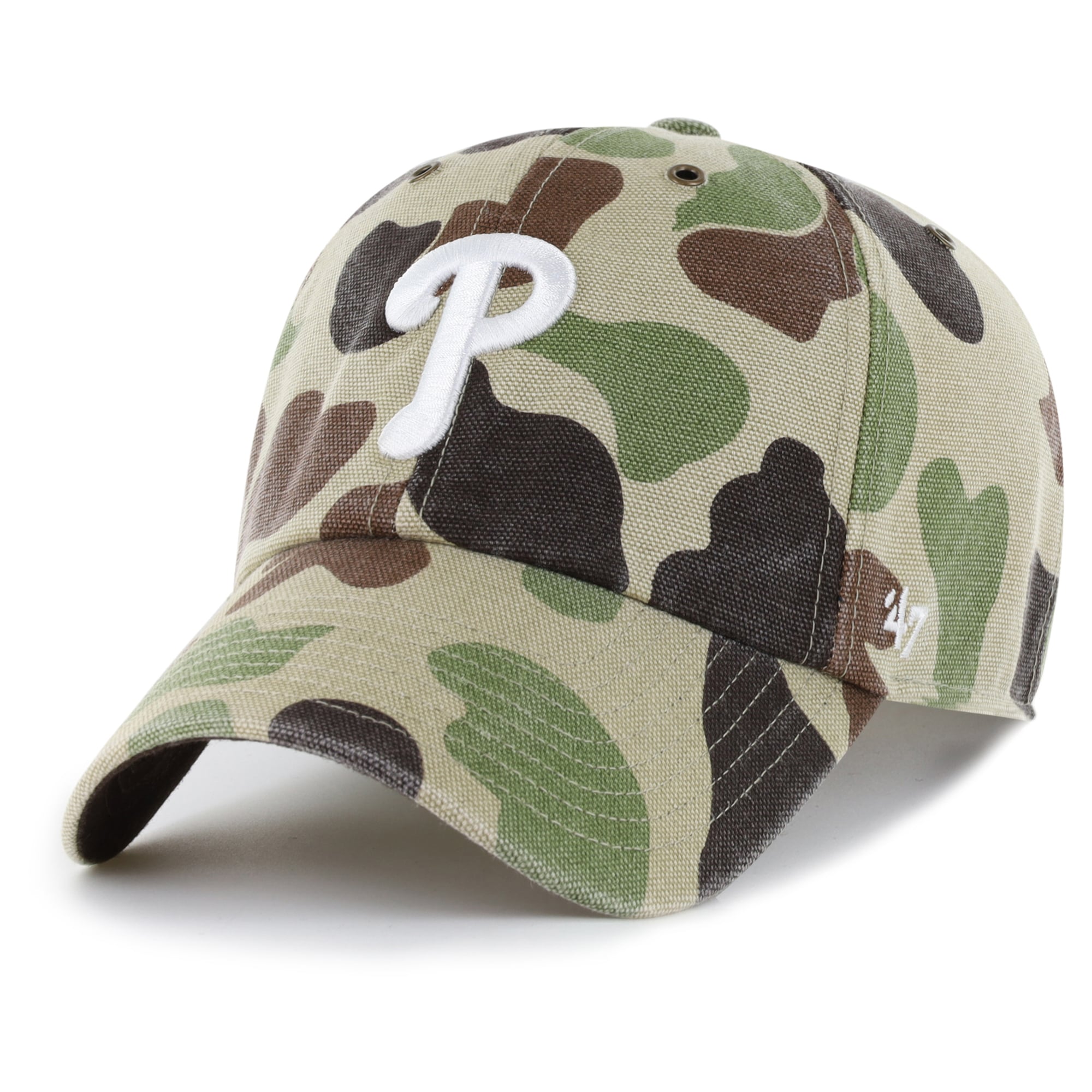 Casquette ajustable Carhartt x '47 Camo Philadelphia Phillies Duck Clean Up pour homme