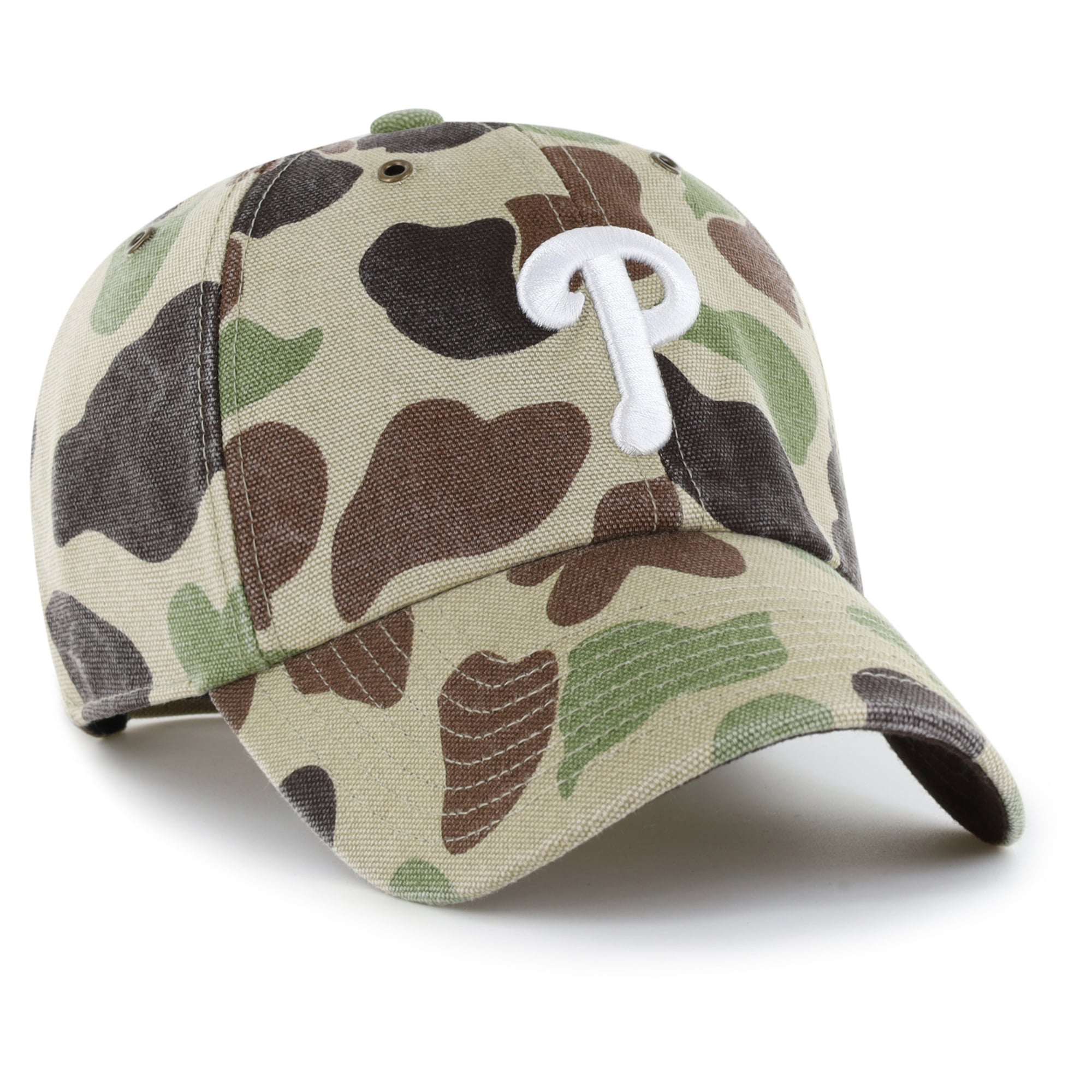 Casquette ajustable Carhartt x '47 Camo Philadelphia Phillies Duck Clean Up pour homme