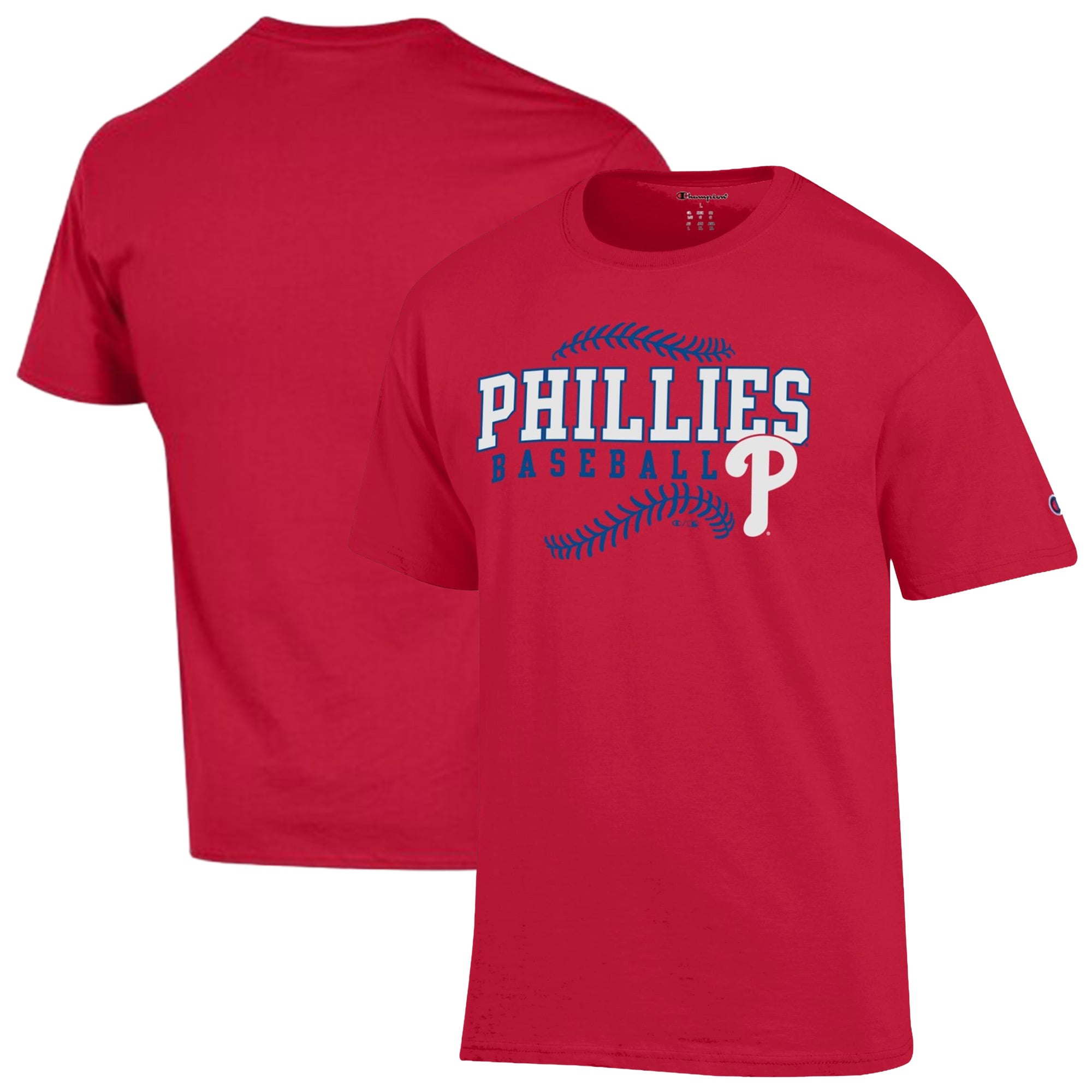 Men's Champion Red Philadelphia Phillies Baseball T-Shirt