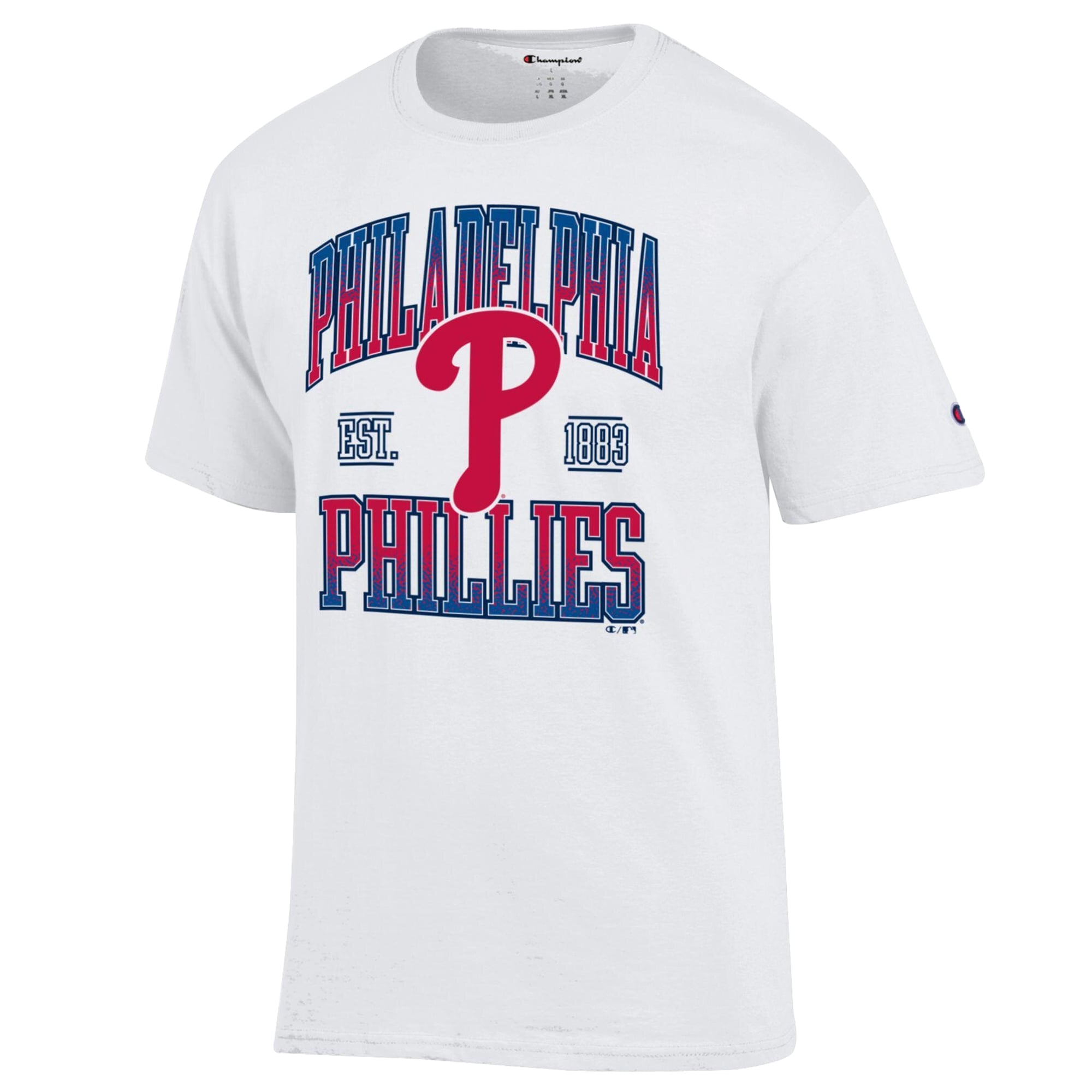Men's Champion White Philadelphia Phillies Team Name T-Shirt