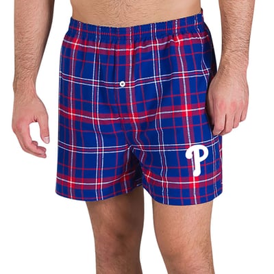 Philadelphia Phillies Concepts Sport Ultimate Flannel Boxers - Royal/Red