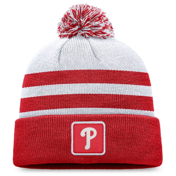 Philadelphia Phillies Fanatics Cuffed Knit Hat with Pom - Gray display picture 2