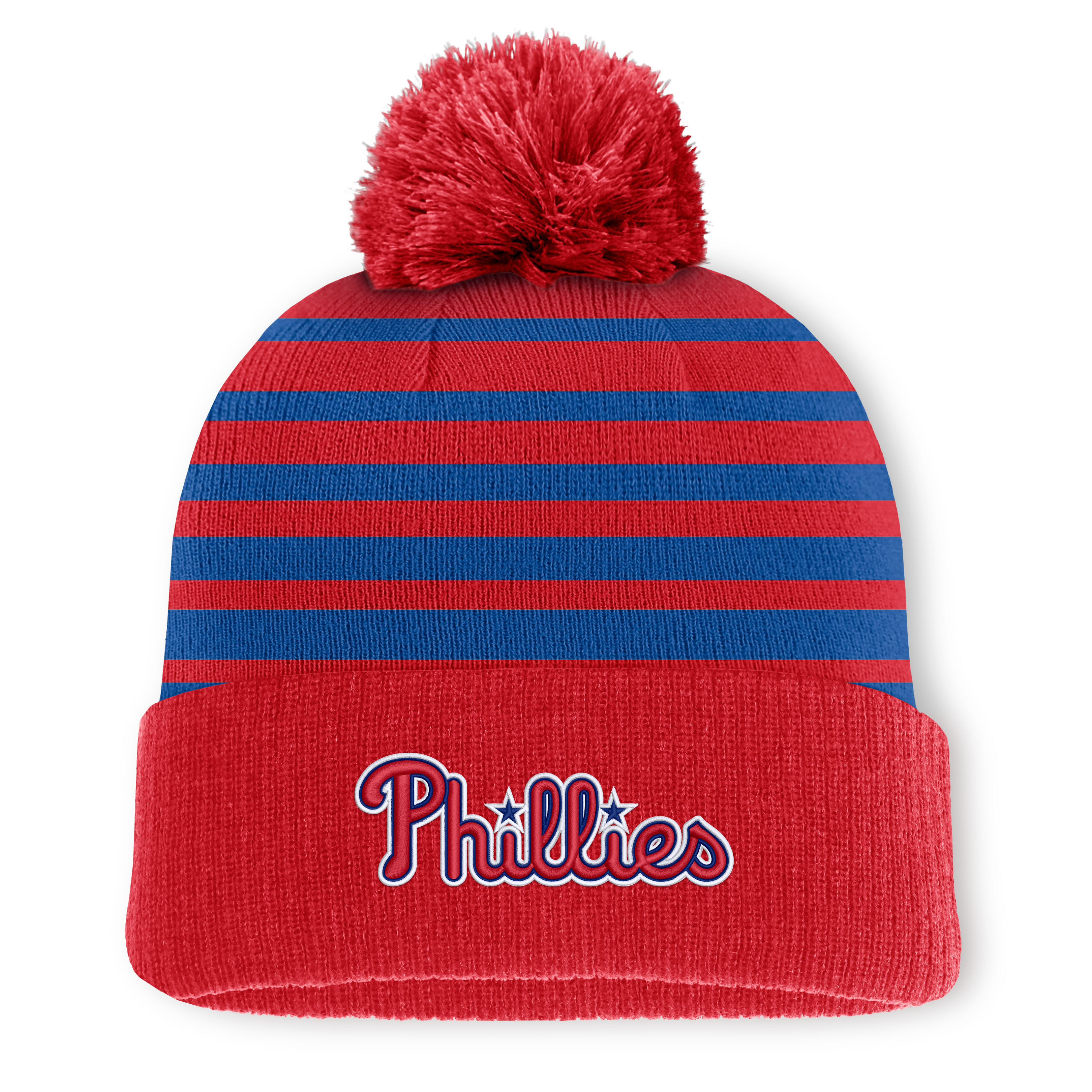 Men's Fanatics Red Philadelphia Phillies Gradual Knit Hat with Pom