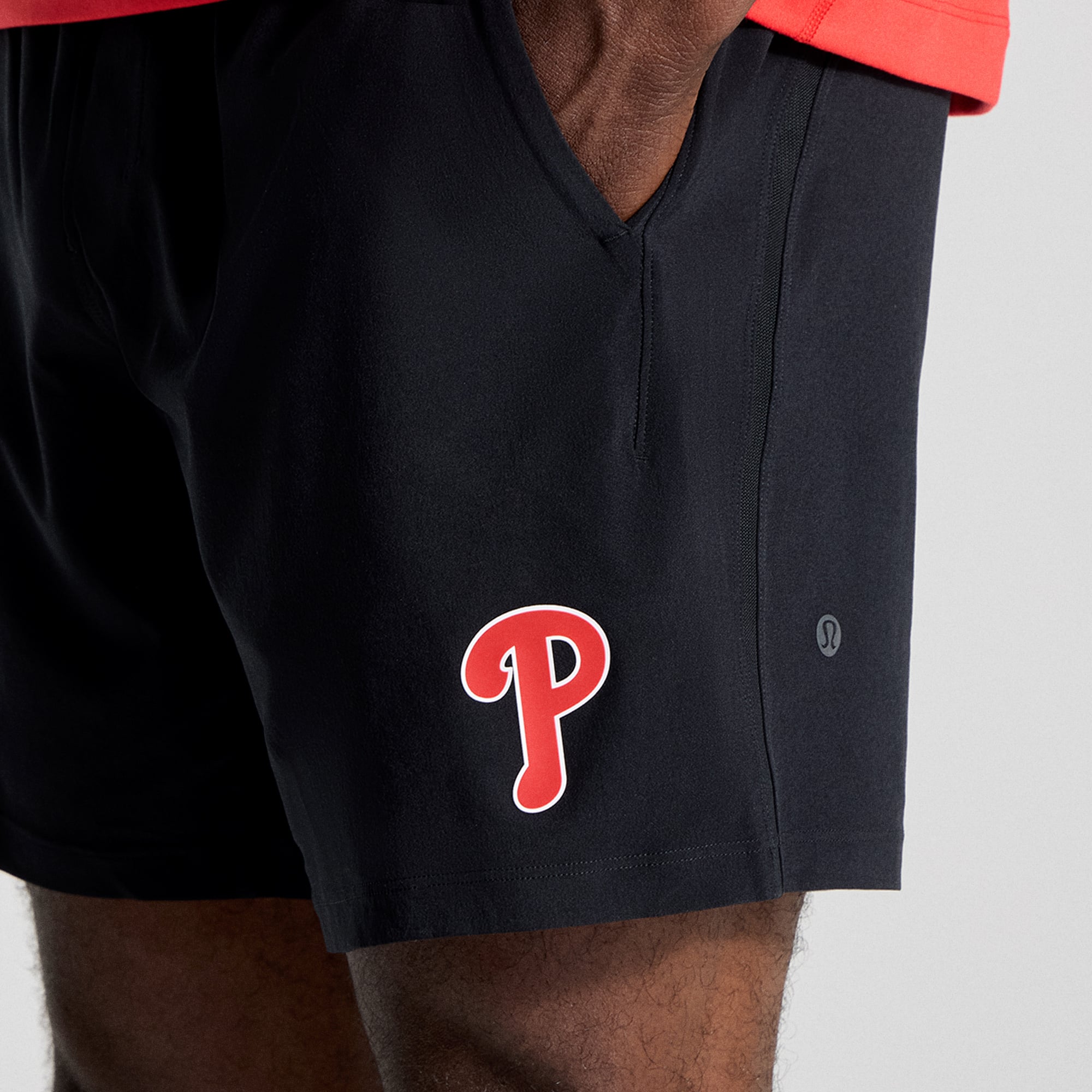 Short sans doublure Pace Breaker Philadelphia Phillies noir pour homme, 7 pouces