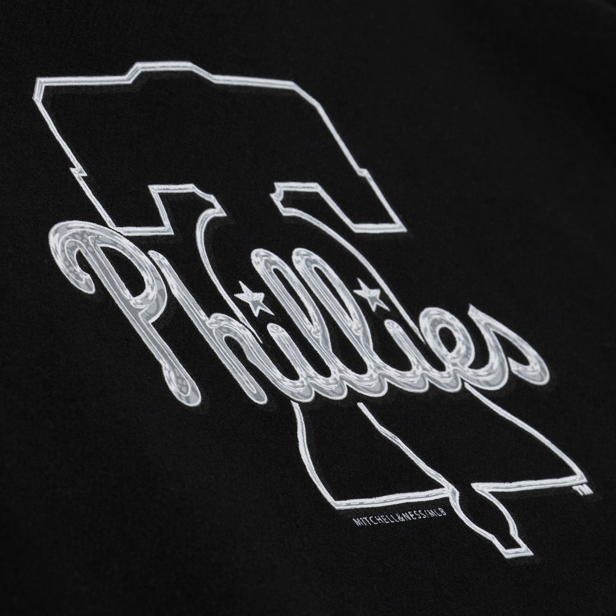 Sweat à capuche chromé noir Mitchell & Ness Philadelphia Phillies pour homme